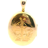 Antique 18ct Yellow Gold Hinged Locket Pendant Circa 1900