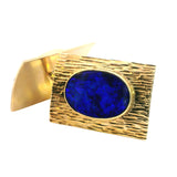 Exquisite 9ct Yellow Gold Opal Cufflinks – A Timeless Statement of Elegance
