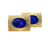 Exquisite 9ct Yellow Gold Opal Cufflinks – A Timeless Statement of Elegance