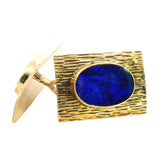 Exquisite 9ct Yellow Gold Opal Cufflinks – A Timeless Statement of Elegance
