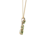 9ct Yellow Gold Peridot & Diamond Pendant