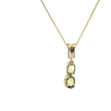 9ct Yellow Gold Peridot & Diamond Pendant