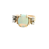 Stunning 9ct Yellow and White Gold Opal and Diamond Ring – A Dazzling Pre-Loved Treasure!