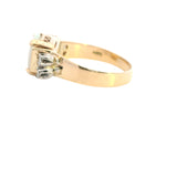Stunning 9ct Yellow and White Gold Opal and Diamond Ring – A Dazzling Pre-Loved Treasure!
