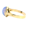 Stunning 18ct Yellow Gold Opal Ring – Featuring a Beautiful Blue/Green Crystal Opal Doublet