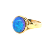 Stunning 18ct Yellow Gold Opal Ring – Featuring a Beautiful Blue/Green Crystal Opal Doublet