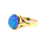 Stunning 18ct Yellow Gold Opal Ring – Featuring a Beautiful Blue/Green Crystal Opal Doublet