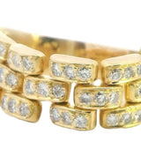 Elegant 18ct Yellow Gold Diamond Set Chain Ring