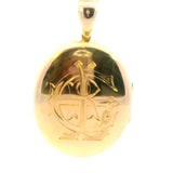 Antique 18ct Yellow Gold Hinged Locket Pendant Circa 1900