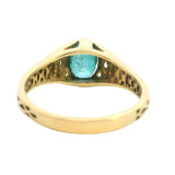 STUNNING 18CT YELLOW GOLD 4 STONE EMERALD & DIAMOND RING
