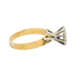STUNNING 18CT YELLOW & WHITE GOLD 11 STONE DIAMOND CLUSTER RING