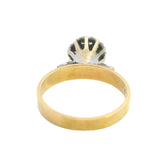 STUNNING 18CT YELLOW & WHITE GOLD 11 STONE DIAMOND CLUSTER RING