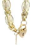 Sublime 9ct Yellow Gold Gate Bracelet with Engraved Padlock Clasp