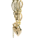 Sublime 9ct Yellow Gold Gate Bracelet with Engraved Padlock Clasp