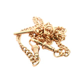 Timeless Vintage 9ct Yellow Gold Fob Chain & Bar with Twin Albert Swivel Clasps – A Lasting Investment in Gold