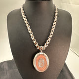 Antique Silver Book Chain and Locket