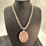 Antique Silver Book Chain and Locket