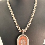 Antique Silver Book Chain and Locket