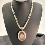 Antique Silver Book Chain and Locket