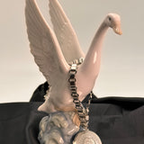 Antique Silver Book Chain and Locket