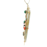 Jade, Opal, Red Coral, Ruby, and Amethyst Dragon Pendant
