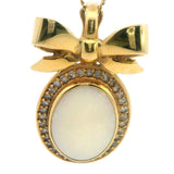 Exquisite Luxury 18ct Yellow Gold Opal and Diamond Enhancer/Pendant – A Masterpiece of Fine Jewelry