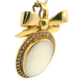 Exquisite Luxury 18ct Yellow Gold Opal and Diamond Enhancer/Pendant – A Masterpiece of Fine Jewelry