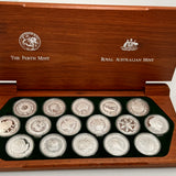 Sydney 2000 Olympic Games 16-Coin Silver Proof Set – Complete in Jarrah Case
