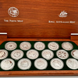 Sydney 2000 Olympic Games 16-Coin Silver Proof Set – Complete in Jarrah Case