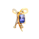 INCREDIBLE DRAMATIC STATEMENT PIECE – Elegant 18ct Yellow Gold Tanzanite and Diamond Ring
