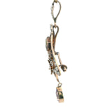 Vintage 9ct Yellow Gold Suffragette Brooch/Pendant with Peridot, Amethyst & Seed Pearls