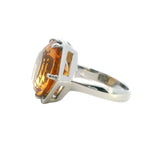 STUNNING 18CT WHITE GOLD SINGLE STONE CITRINE RING