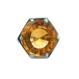 STUNNING 18CT WHITE GOLD SINGLE STONE CITRINE RING