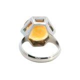 STUNNING 18CT WHITE GOLD SINGLE STONE CITRINE RING