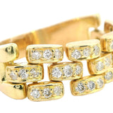 18ct Yellow Gold Diamond Set Chain Ring