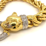 Gold and Diamond Panther Necklace