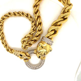 Gold and Diamond Panther Necklace