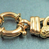 E1143 9ct Yellow Gold Engraved Links Bracelet
