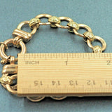 E1143 9ct Yellow Gold Engraved Links Bracelet