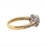 Yellow and White Gold Trilogy Style Diamond Ring
