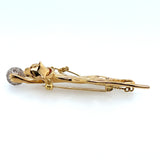 Yellow and White Gold Diamond and Ruby set Jaguar Brooch.