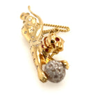 Yellow and White Gold Diamond and Ruby set Jaguar Brooch.