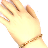 9ct Yellow Gold Double Oval Link Bracelet
