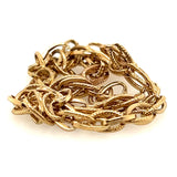 9ct Yellow Gold Double Oval Link Bracelet
