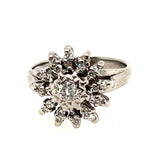 9ct White Gold Diamond Ring