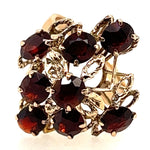 14ct Yellow Gold & Garnet Dress Ring