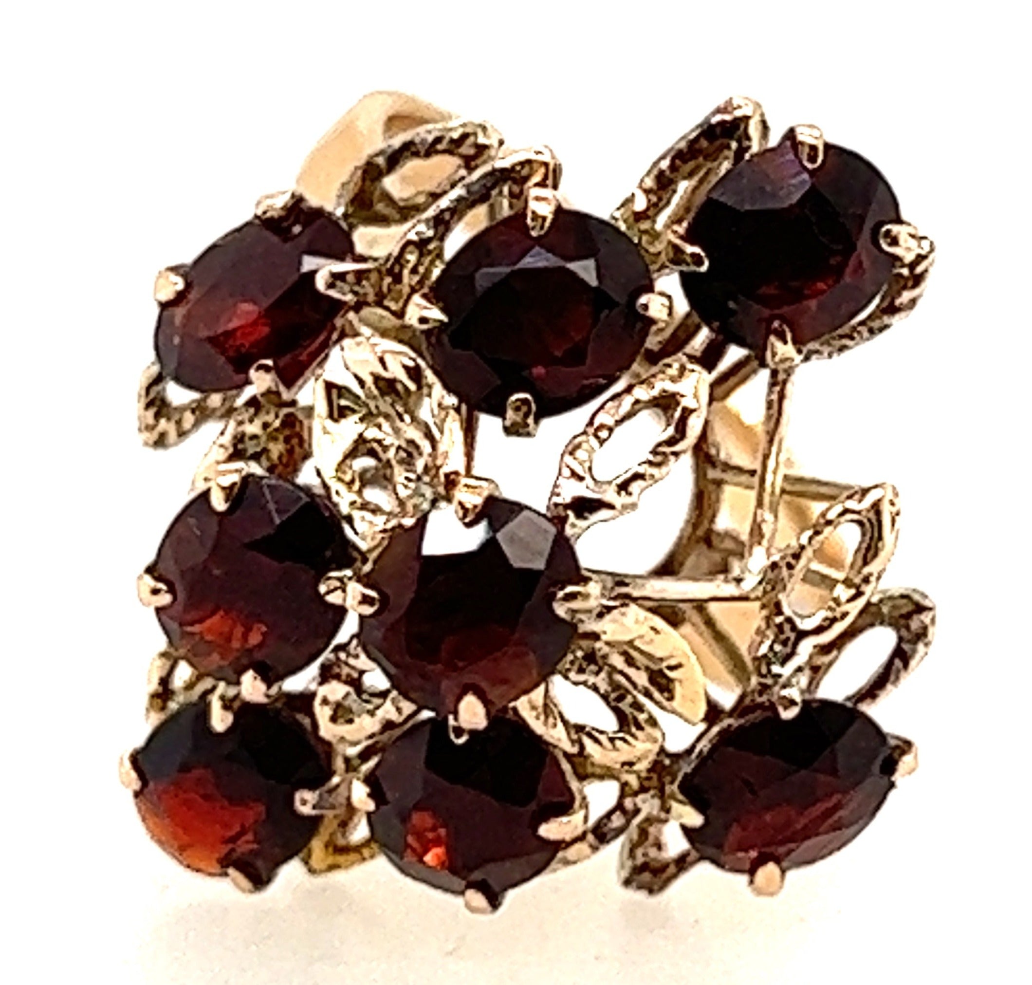 14ct Yellow Gold & Garnet Dress Ring