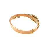 Antique Yellow Gold Bangle with Diamond and Rubies