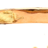 Antique Yellow Gold Bangle with Diamond and Rubies