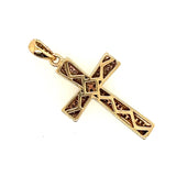 9ct Yellow Gold Diamond Set Cross